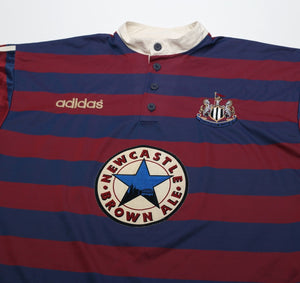 1995/96 GINOLA #14 Newcastle United Vintage adidas Away Football Shirt (M)
