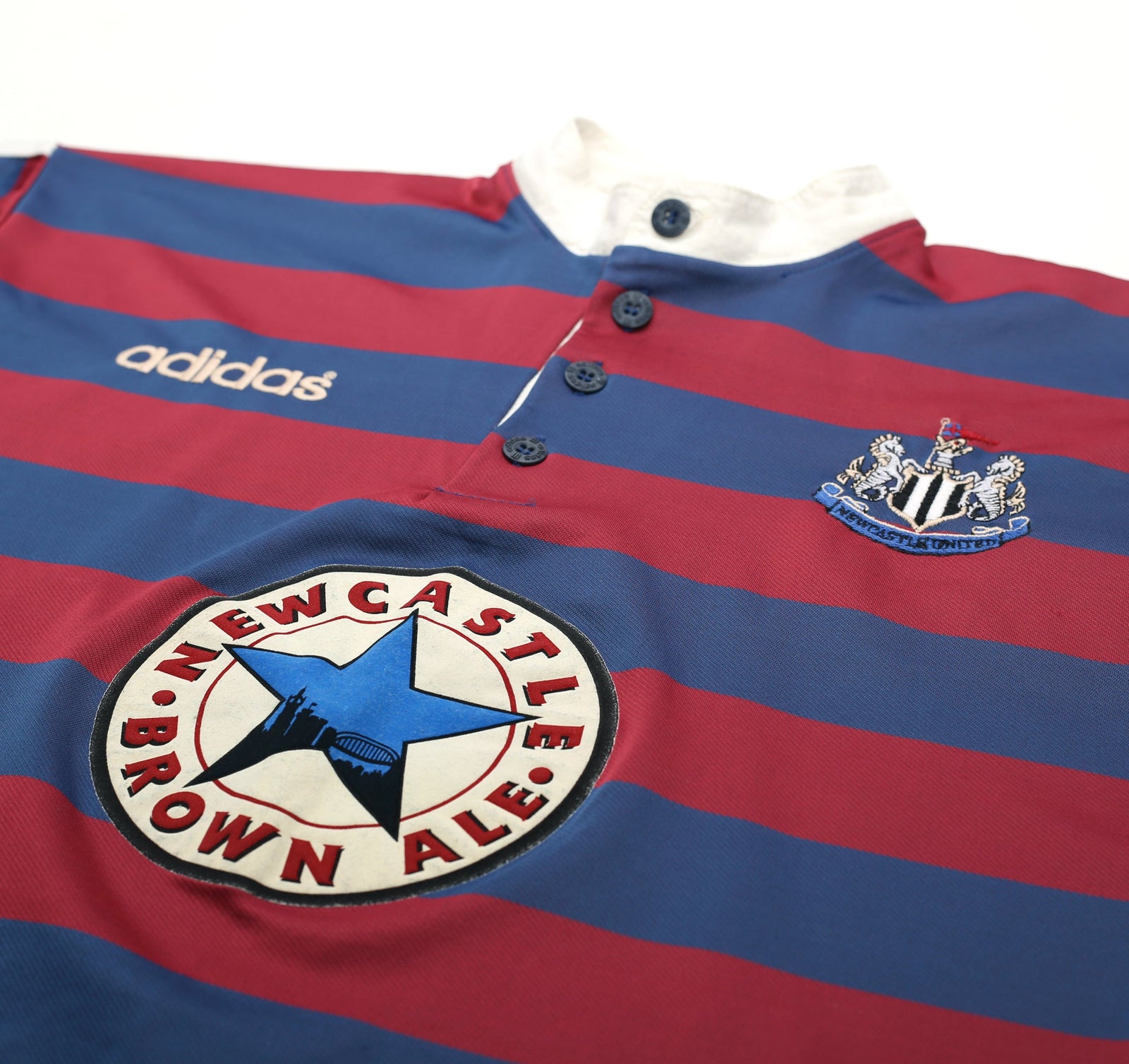 Vintage Adidas Newcastle Doogie Jersey 1995-1997 HOME Size L-XL Football T-shirt Mens Sport 90s United Retro popular Style Oversized Sports Team Tee