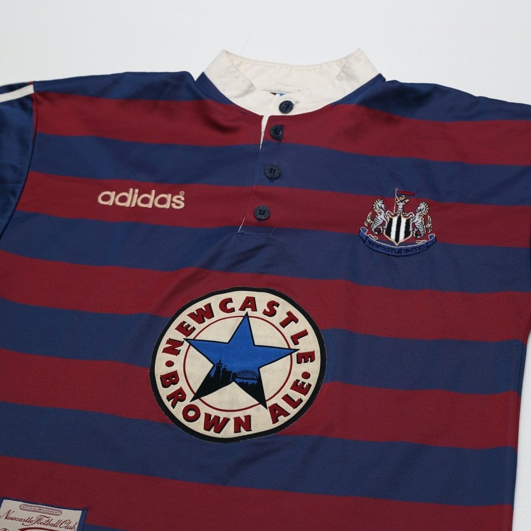 1995/96 Ginola #14 Newcastle United Vintage adidas Away Football Shirt (S)