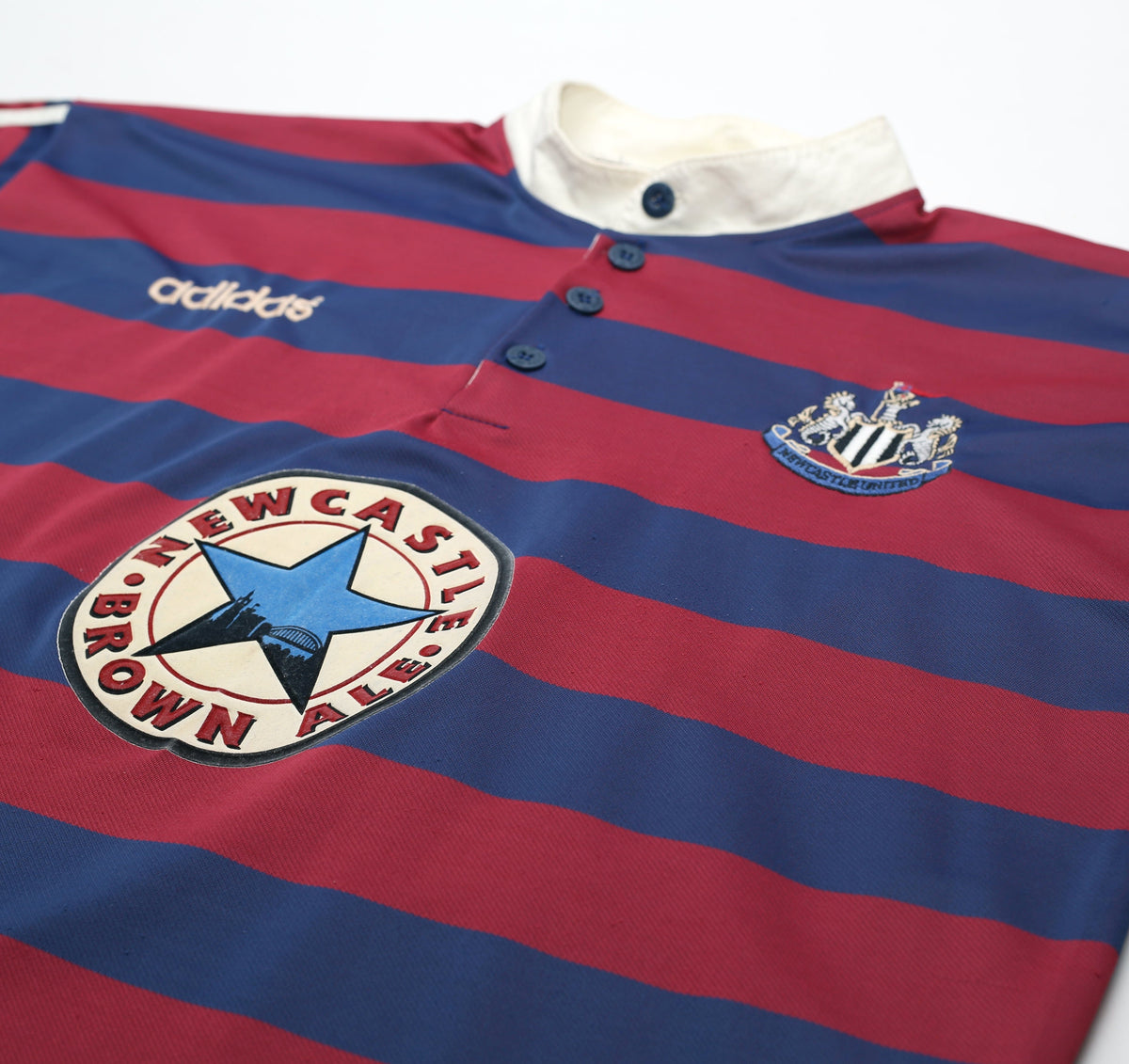 1995/96 Ginola #14 Newcastle United Vintage adidas Away Football Shirt (XL)