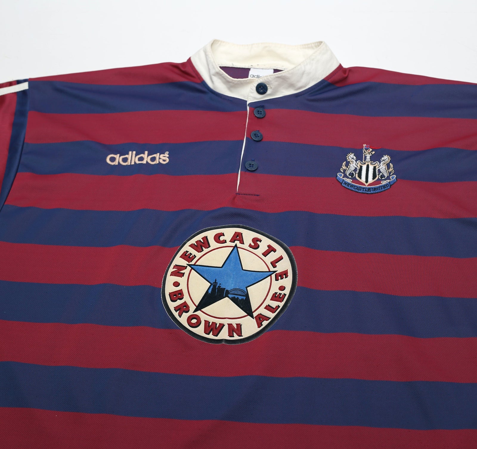 1995/96 Ginola #14 Newcastle United Vintage adidas Away Football Shirt (XL)