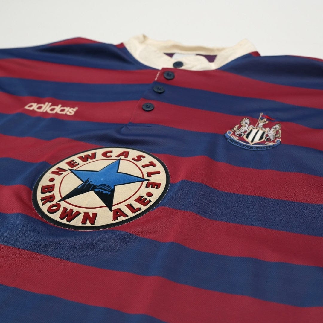 1995/96 Ginola #14 Newcastle United Vintage adidas Away Football Shirt (XXL)