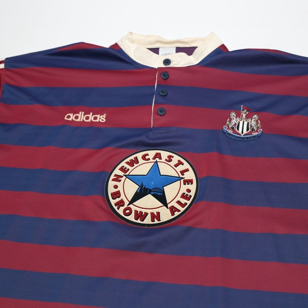 1995/96 Ginola #14 Newcastle United Vintage adidas Away Football Shirt (XXL)