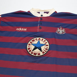 1995/96 Ginola #14 Newcastle United Vintage adidas Away Football Shirt (XXL)