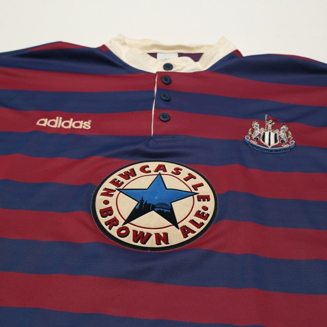 1995/96 Ginola #14 Newcastle United Vintage adidas Away Football Shirt (XXL)
