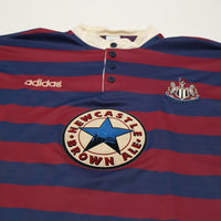 1995/96 Ginola #14 Newcastle United Vintage adidas Away Football Shirt (XXL)