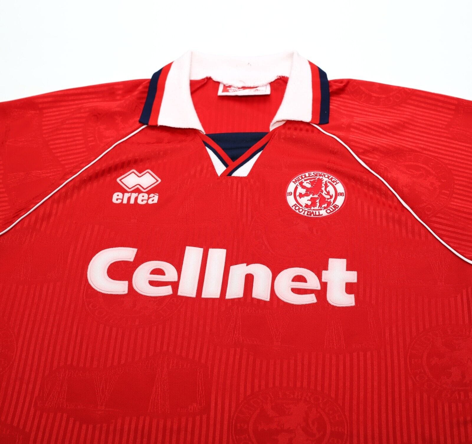 1995/96 JUNINHO #25 Middlesbrough Vintage Errea Home Football Shirt (XL)