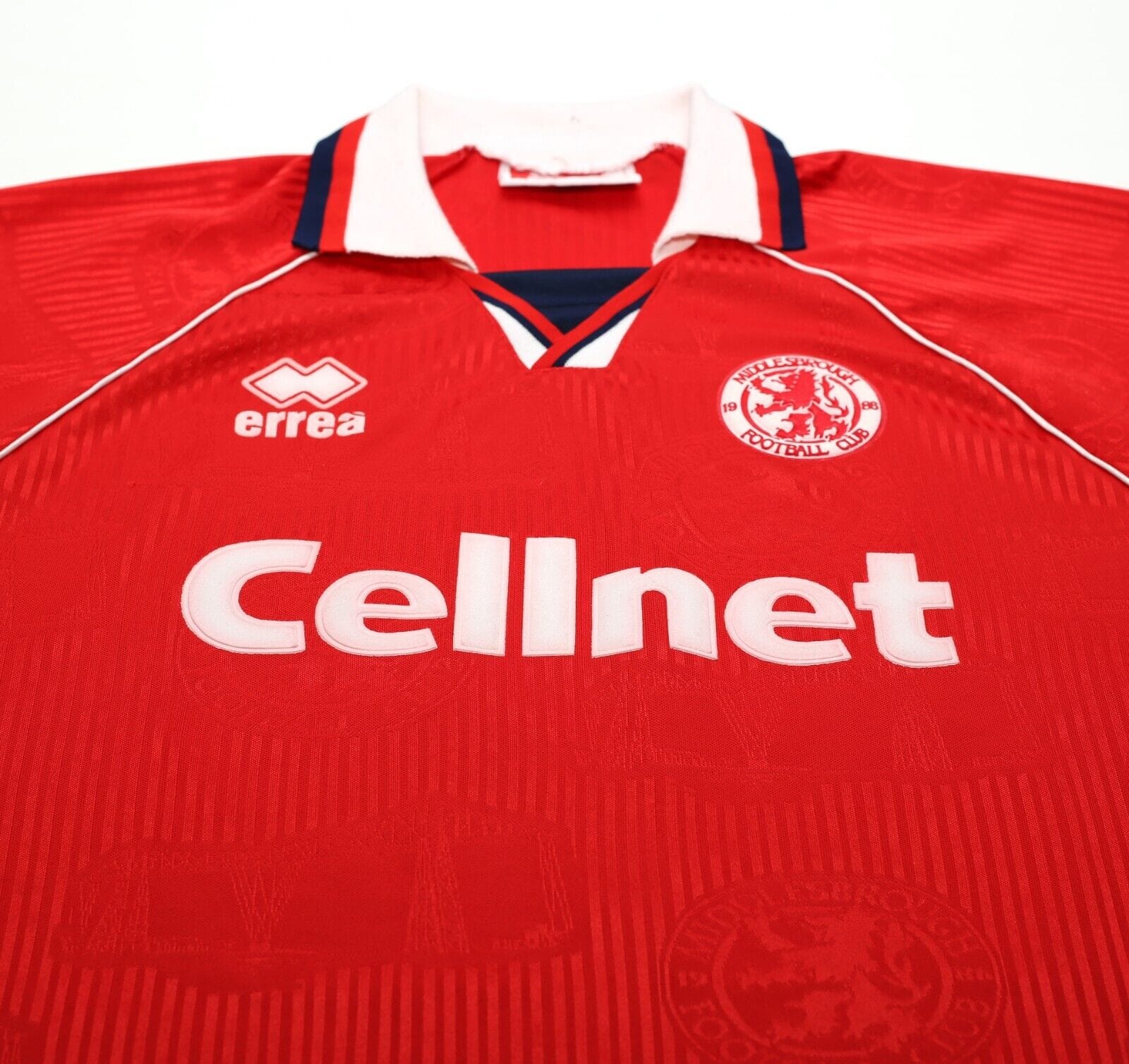 1995/96 JUNINHO #25 Middlesbrough Vintage Errea Home Football Shirt (XL)