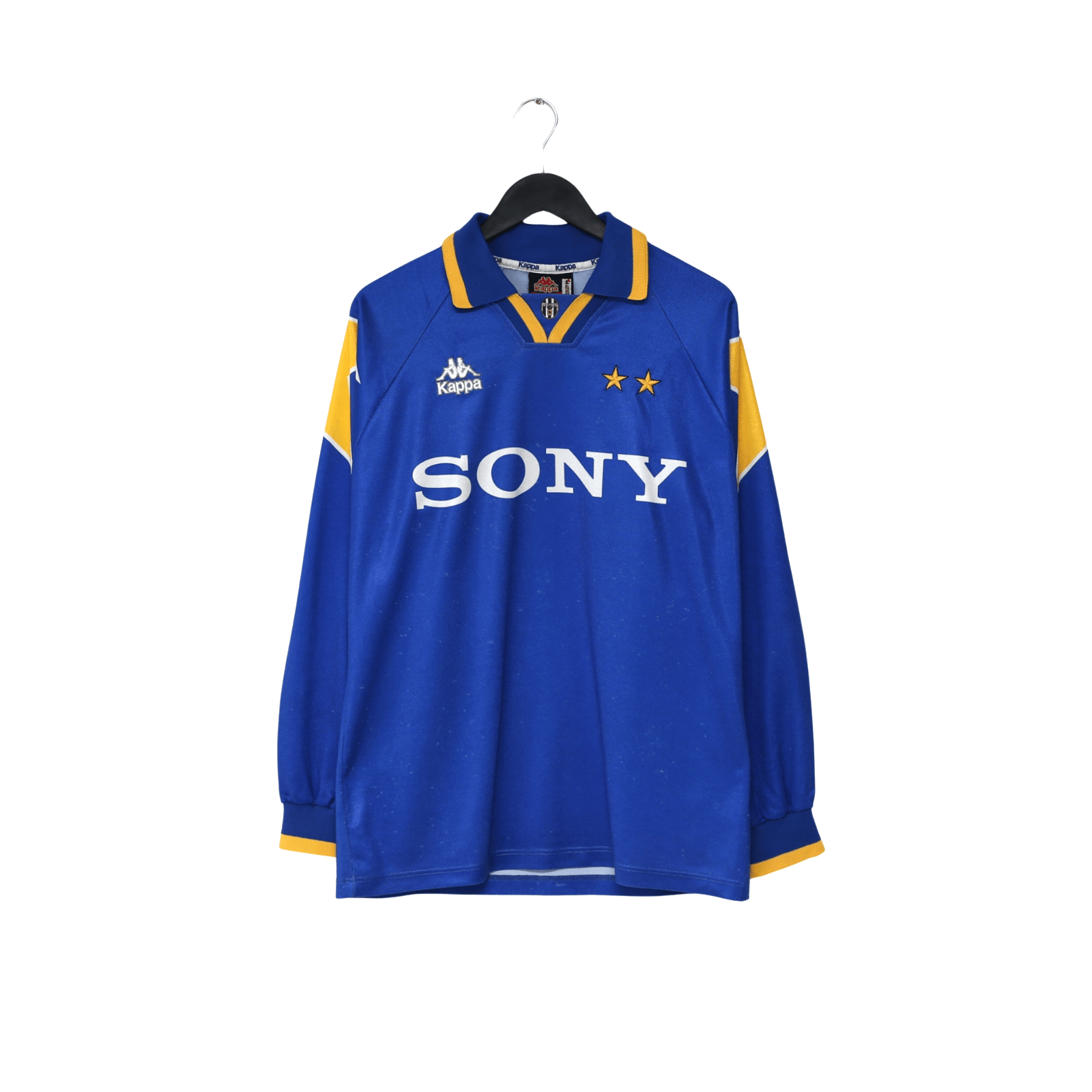 1995/96 Juventus Vintage Kappa Long Sleeve Away Football Shirt (L)