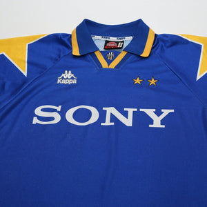 1995/96 Juventus Vintage Kappa Long Sleeve Away Football Shirt (L)