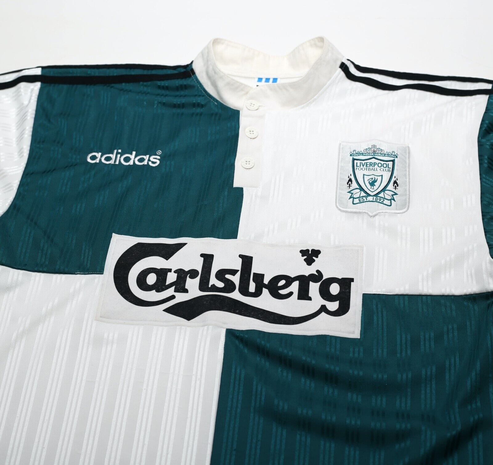 1995/96 LIVERPOOL Vintage adidas Away Football Shirt Jersey (L)