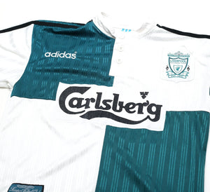 1995/96 LIVERPOOL Vintage adidas Away Football Shirt Jersey (S)
