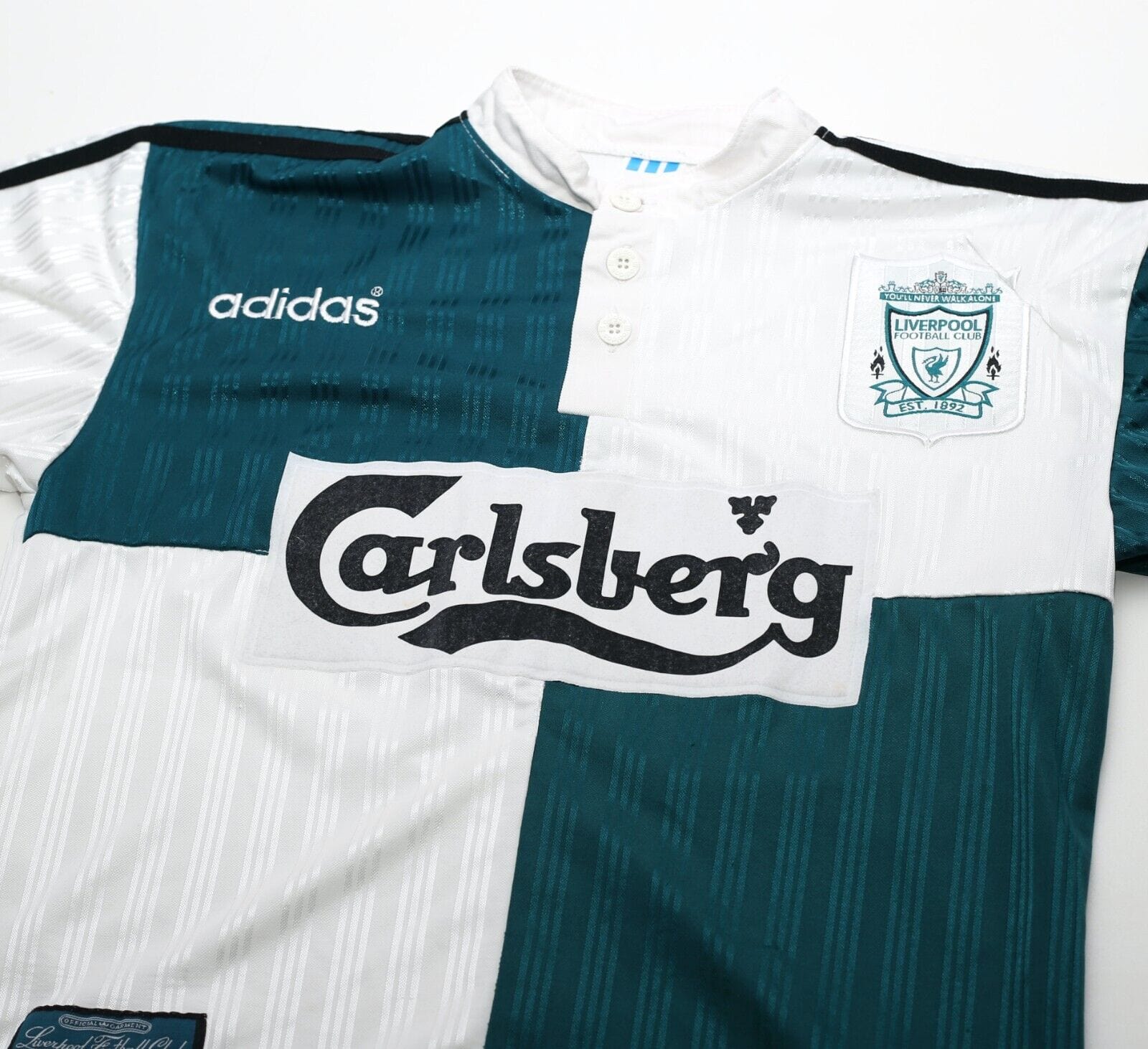 1995/96 LIVERPOOL Vintage adidas Away Football Shirt Jersey (S)