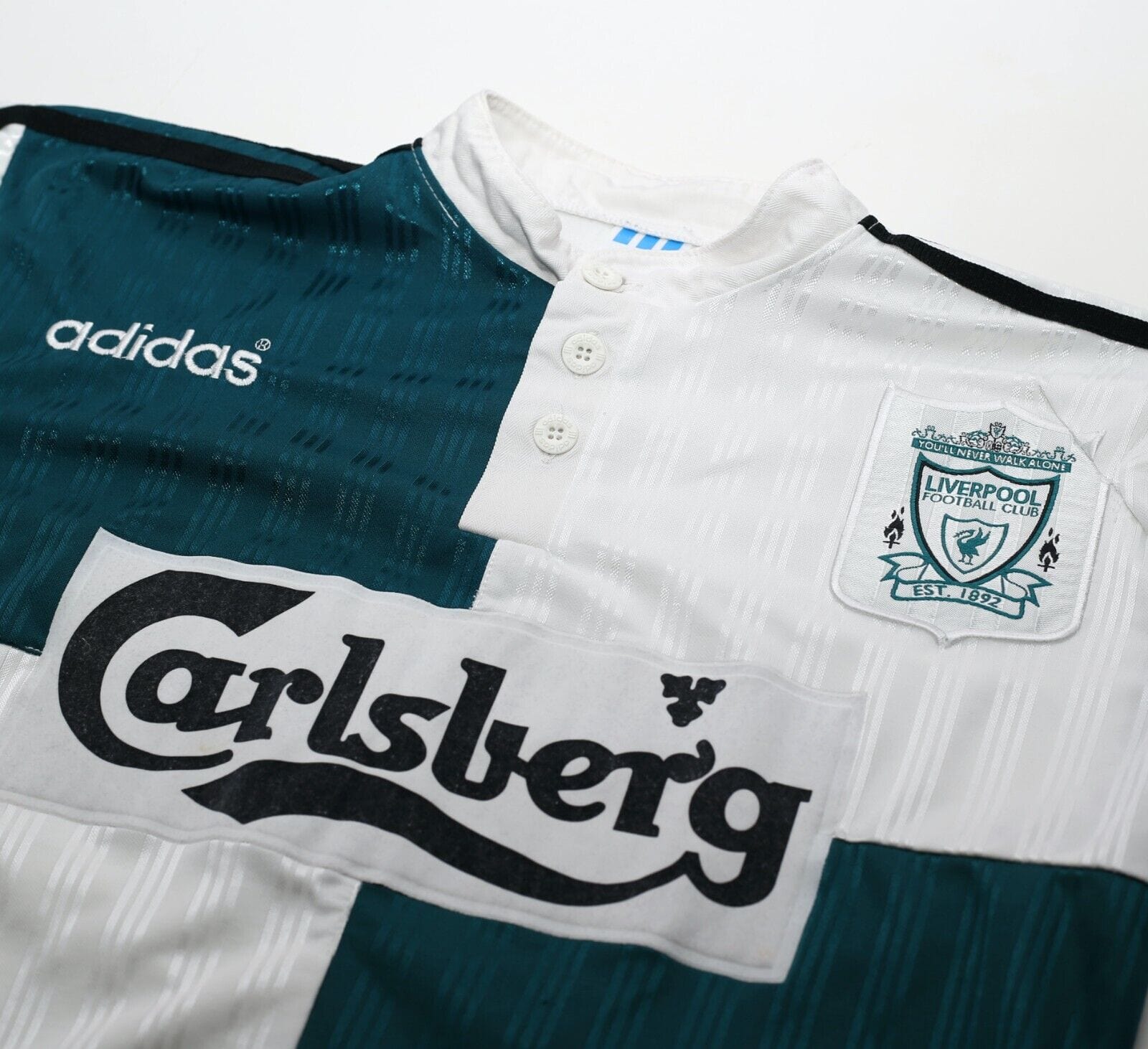 1995/96 LIVERPOOL Vintage adidas Away Football Shirt Jersey (S)