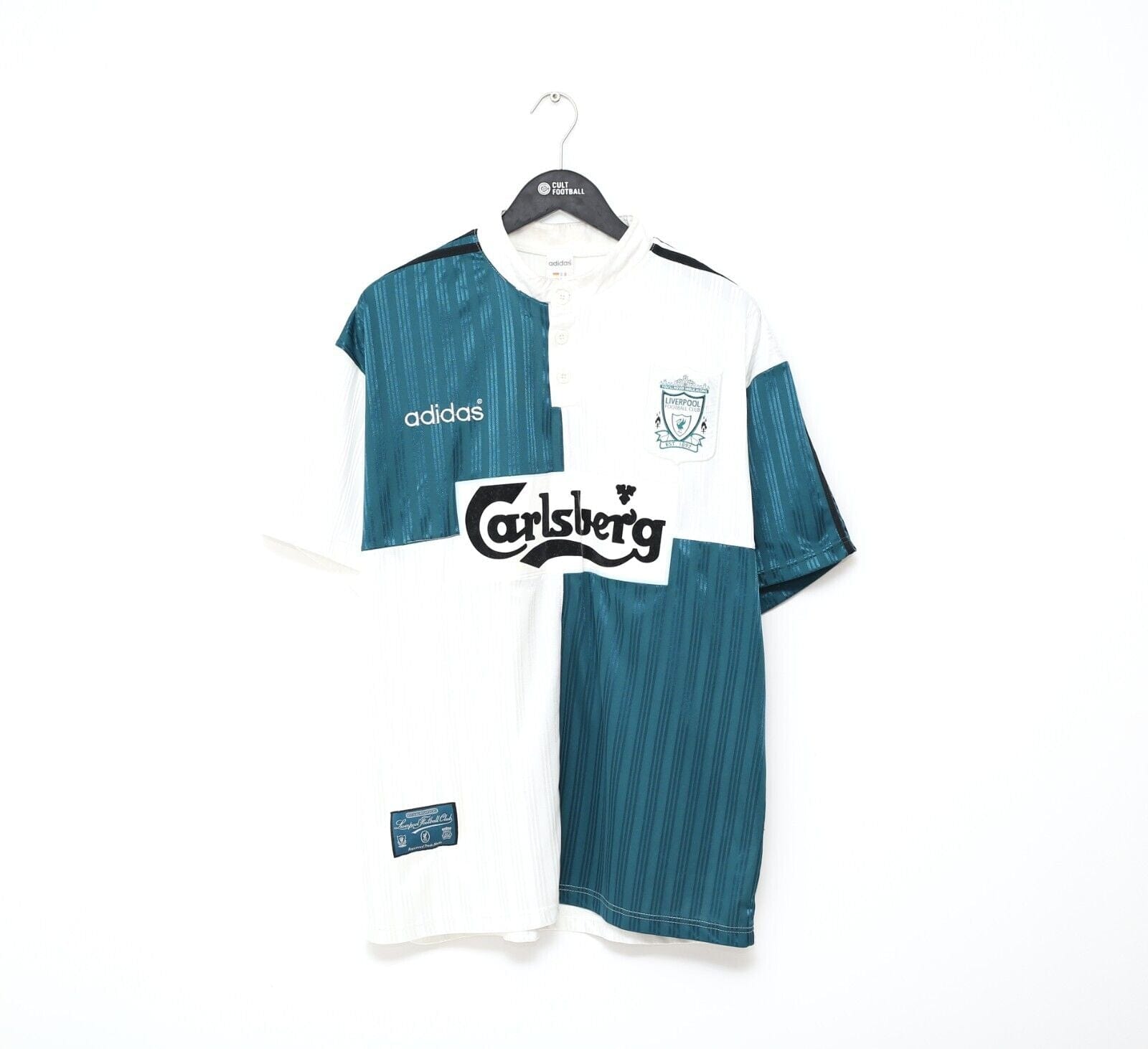 1995/96 LIVERPOOL Vintage adidas Away Football Shirt Jersey (XL)