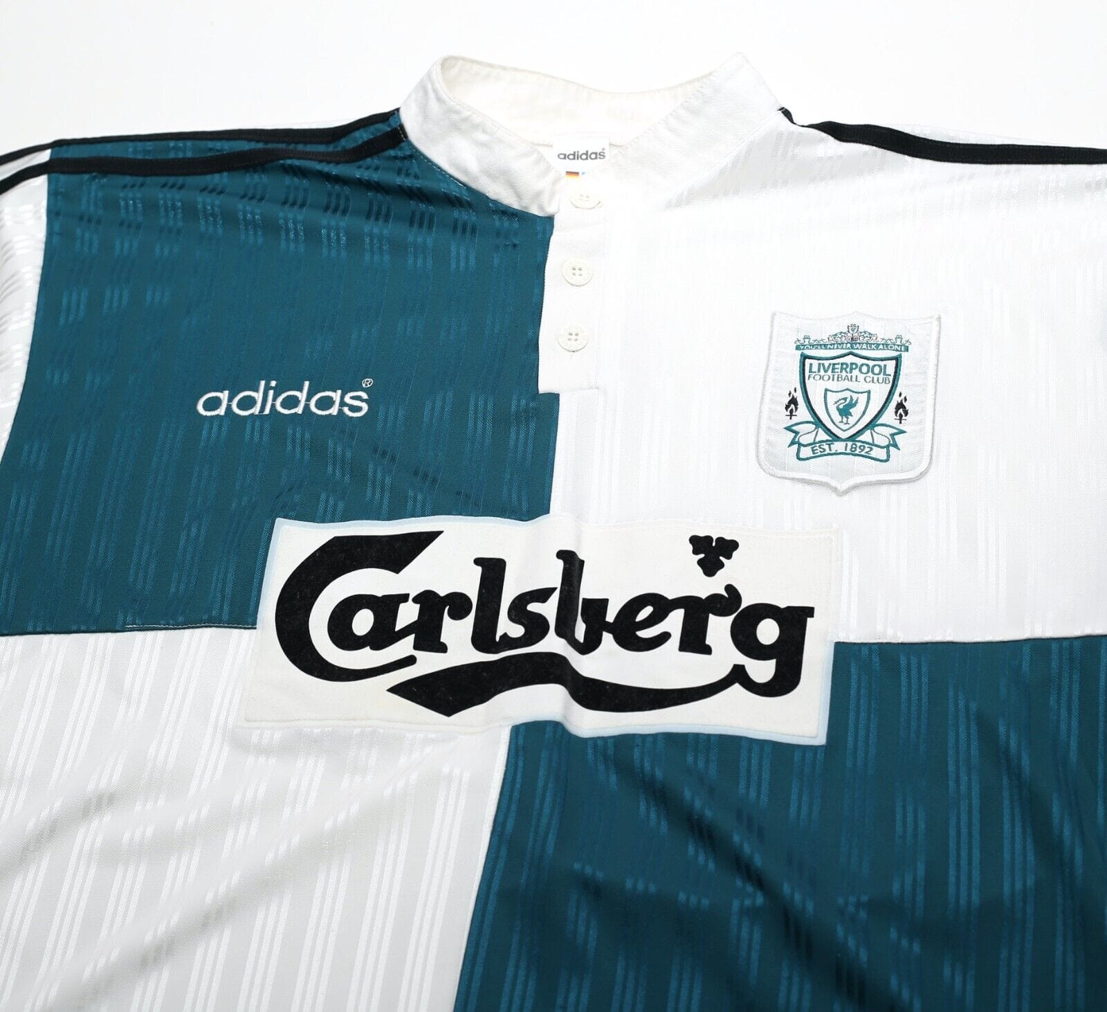 1995/96 LIVERPOOL Vintage adidas Away Football Shirt Jersey (XL)