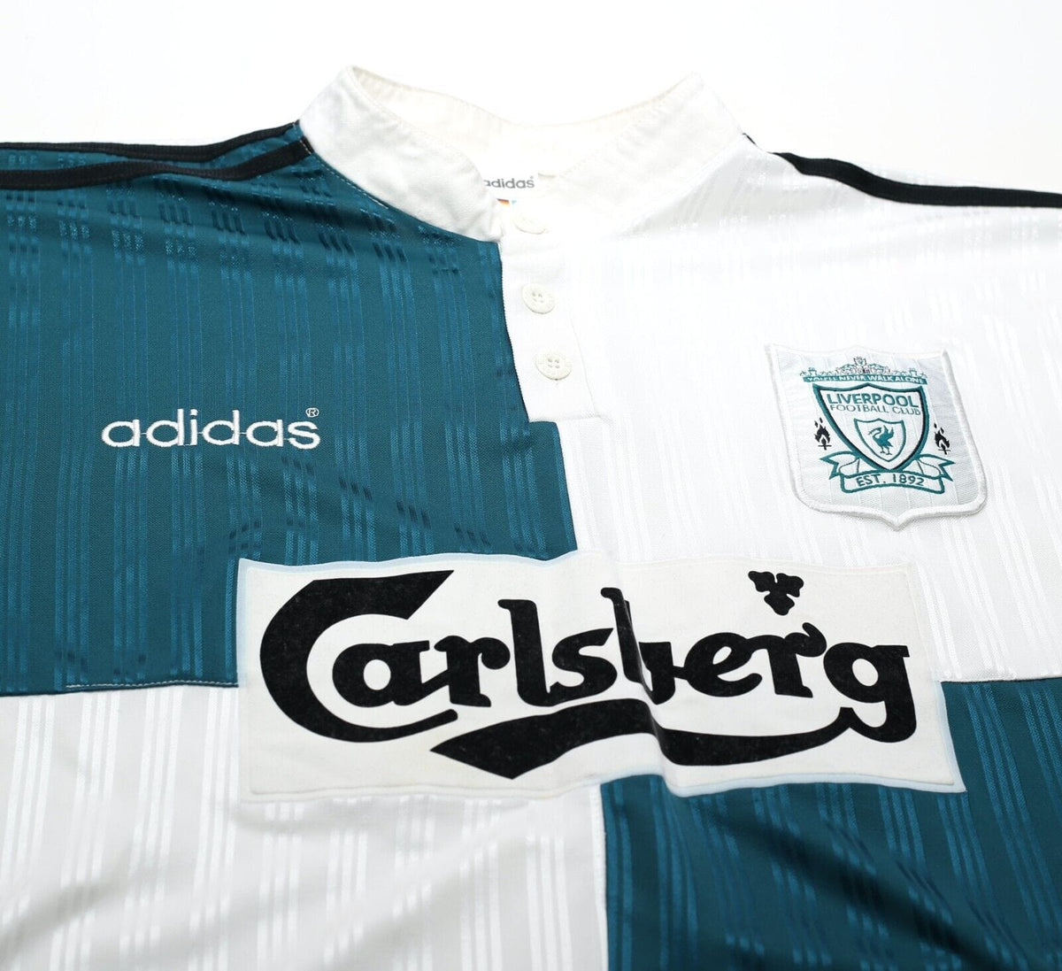 1995/96 LIVERPOOL Vintage adidas Away Football Shirt Jersey (XL)