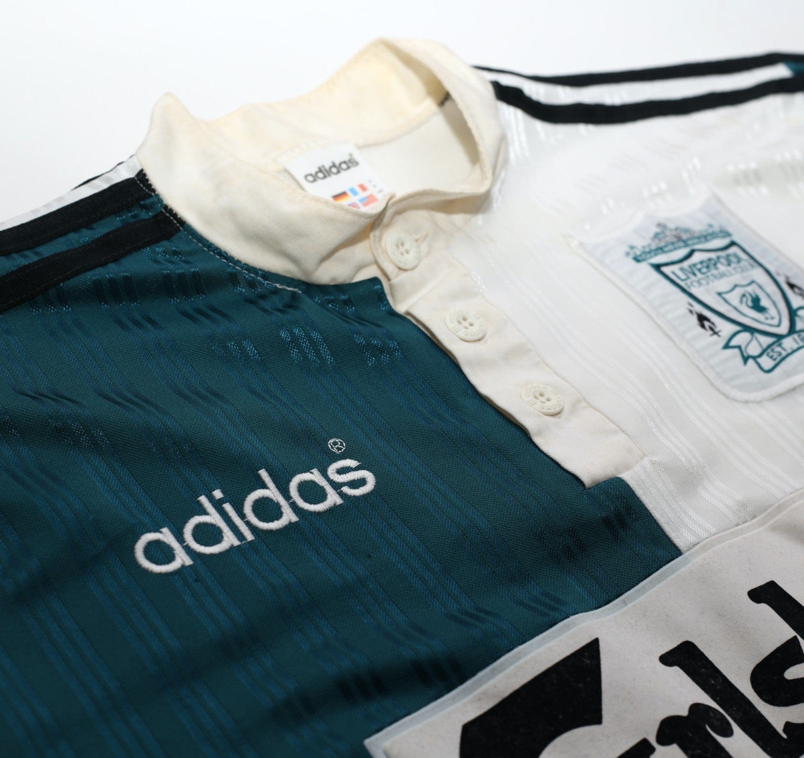 1995/96 LIVERPOOL Vintage adidas Away Football Shirt (S)