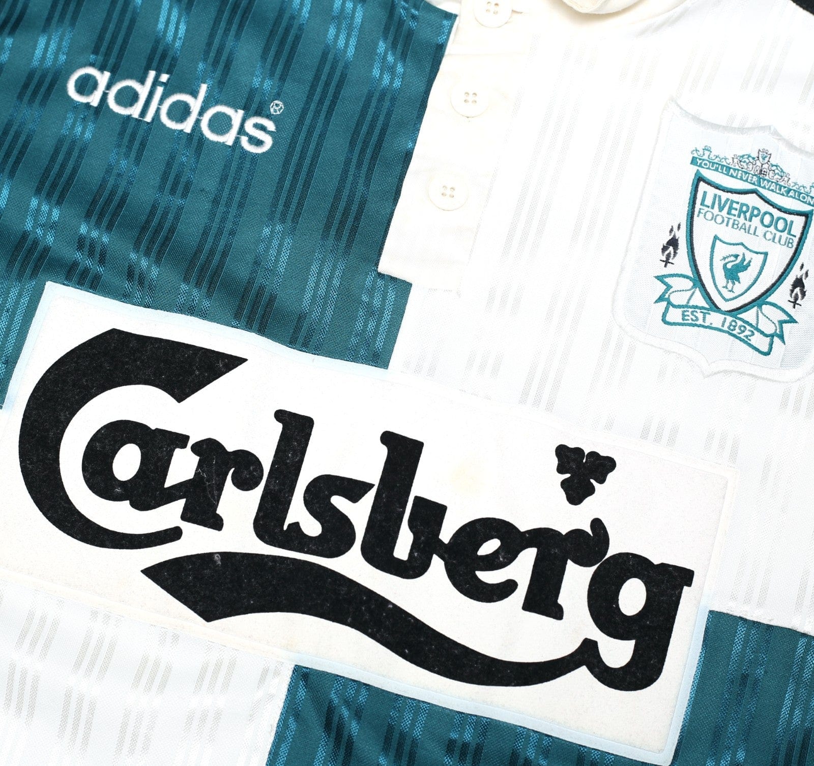 1995/96 LIVERPOOL Vintage adidas Away Football Shirt (S)