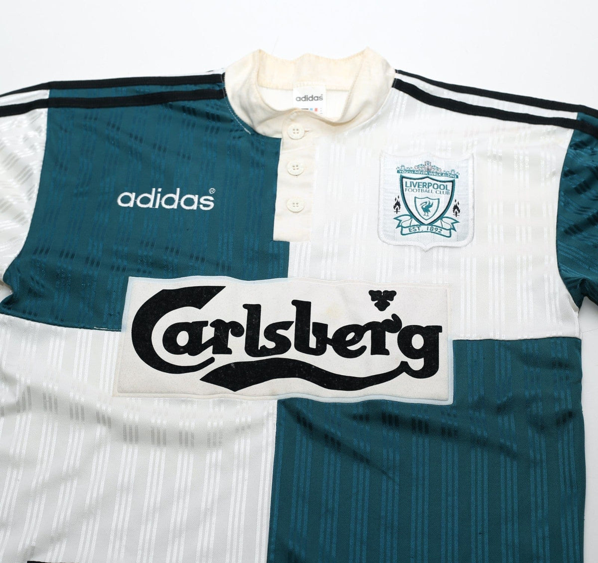 1995/96 LIVERPOOL Vintage adidas Away Football Shirt (S)