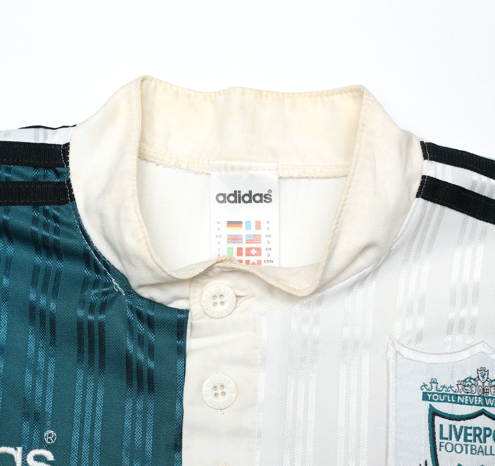 1995/96 LIVERPOOL Vintage adidas Away Football Shirt (S)
