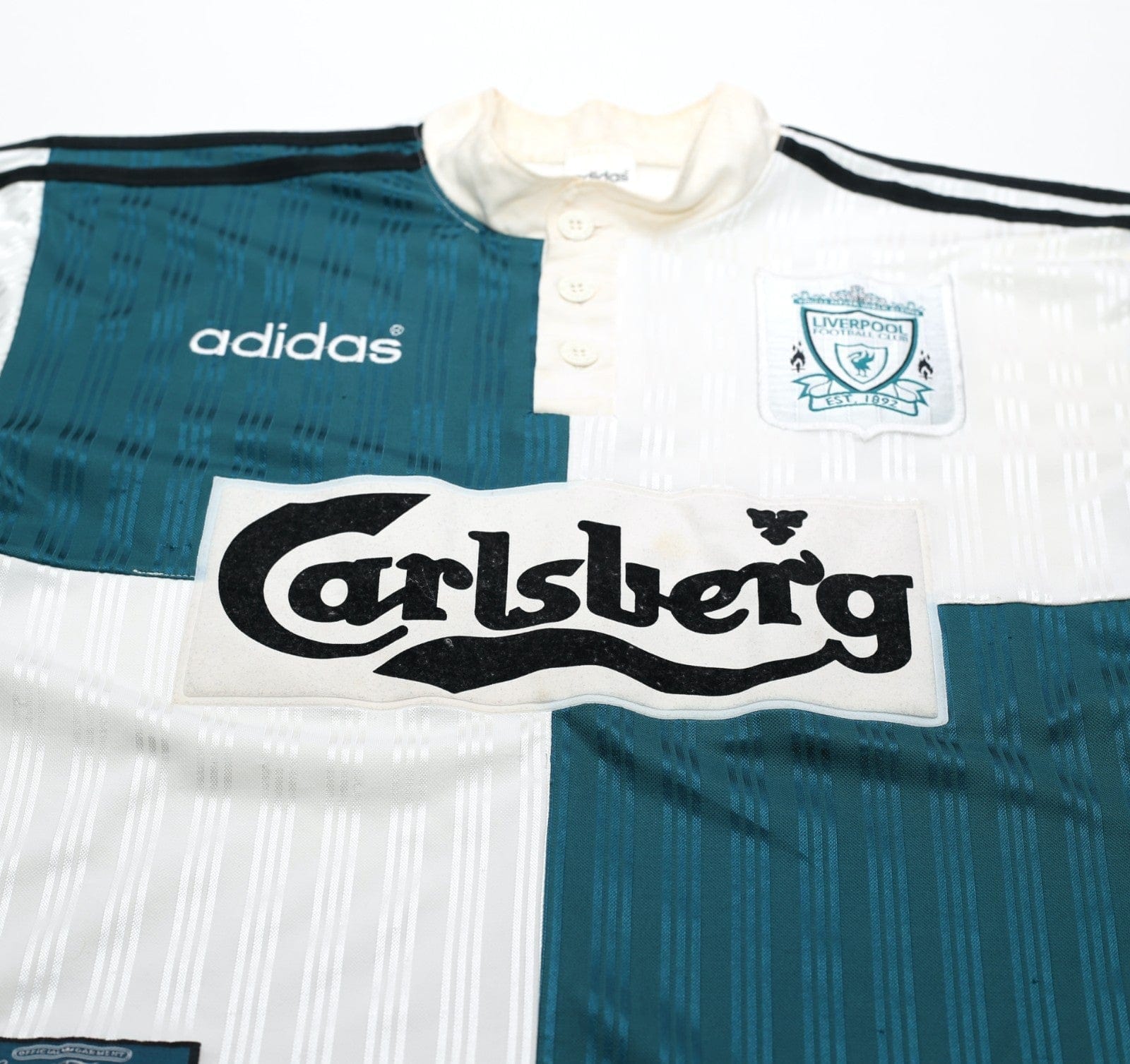1995/96 LIVERPOOL Vintage adidas Away Football Shirt (S)