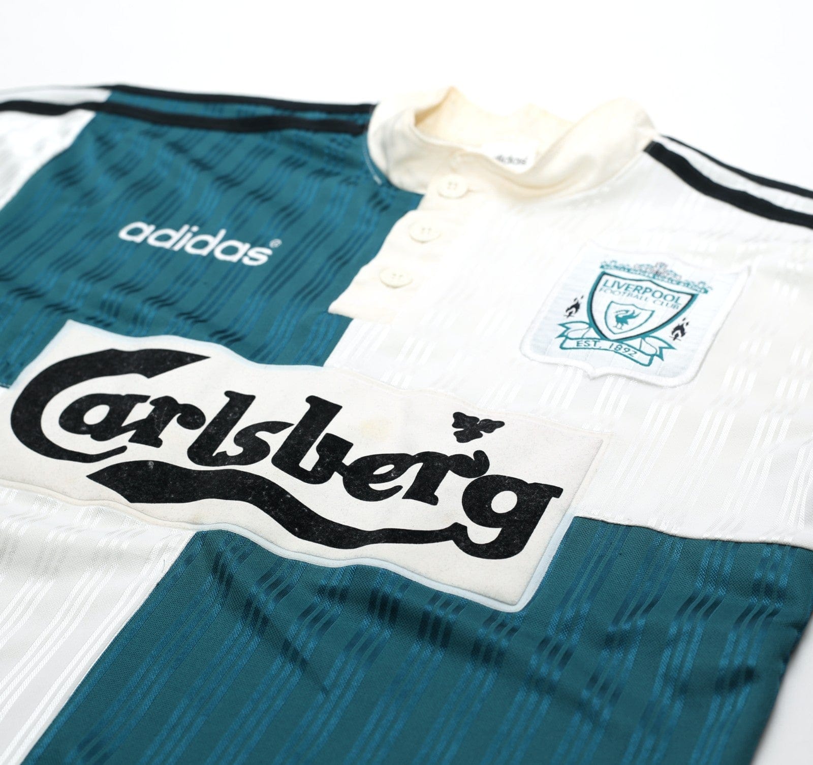 1995/96 LIVERPOOL Vintage adidas Away Football Shirt (S)