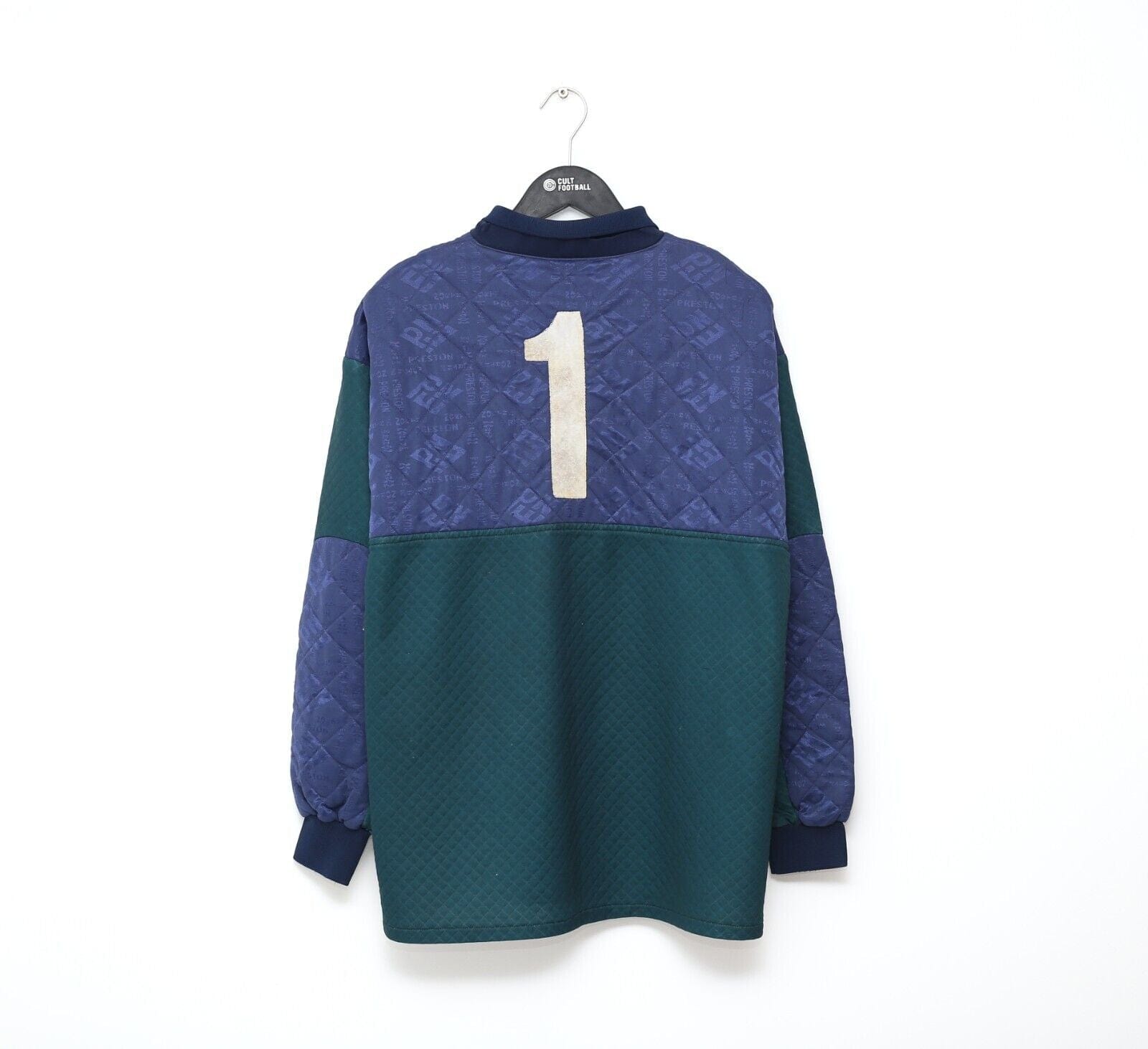 1995/96 LUCAS/VAUGHN #1 Preston North End MATCH WORN GK Football Shirt (XL)