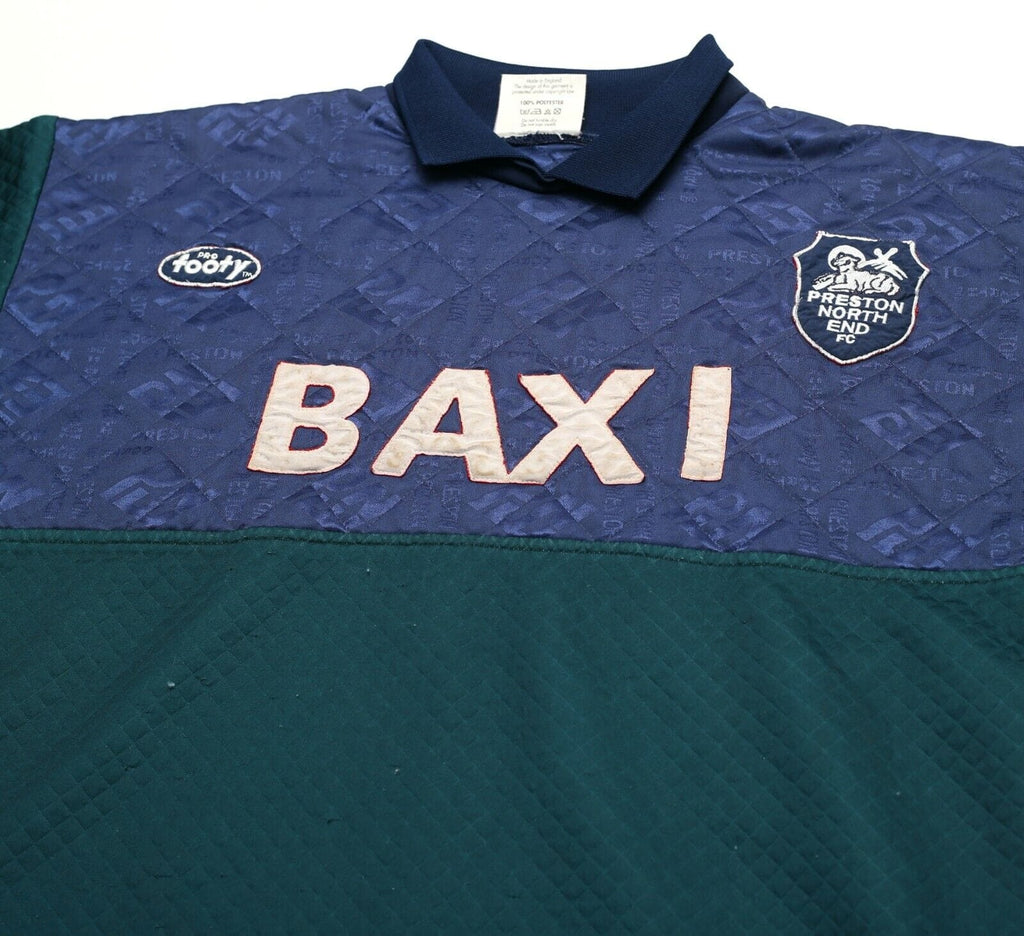 1995/96 LUCAS/VAUGHN #1 Preston North End MATCH WORN GK Football Shirt (XL)