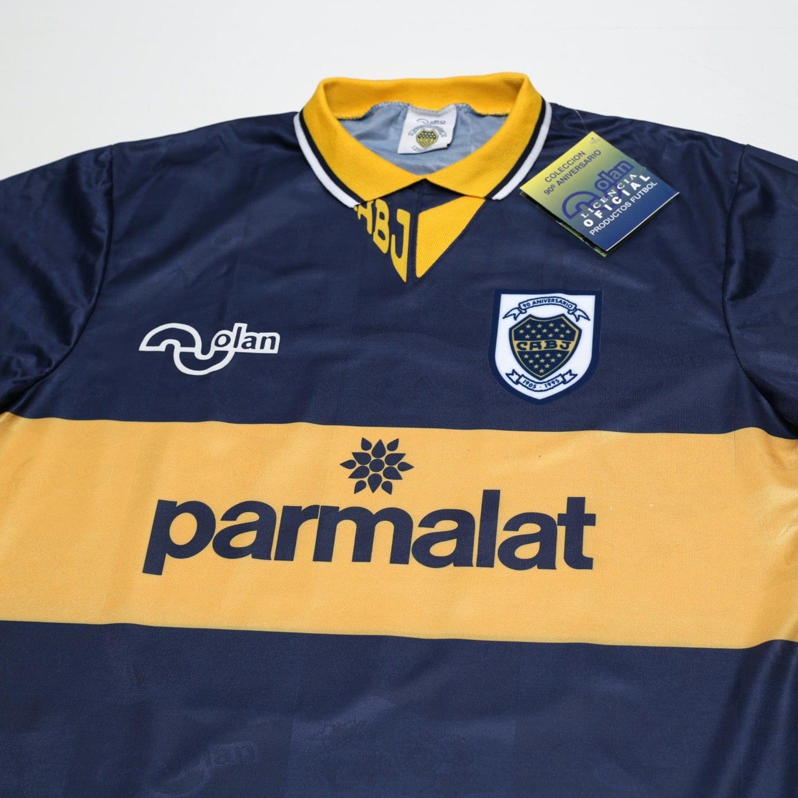 1995/96 Maradona #10 Boca Juniors Olan Reissue Parmalat LS Shirt 40 (M) BNWT
