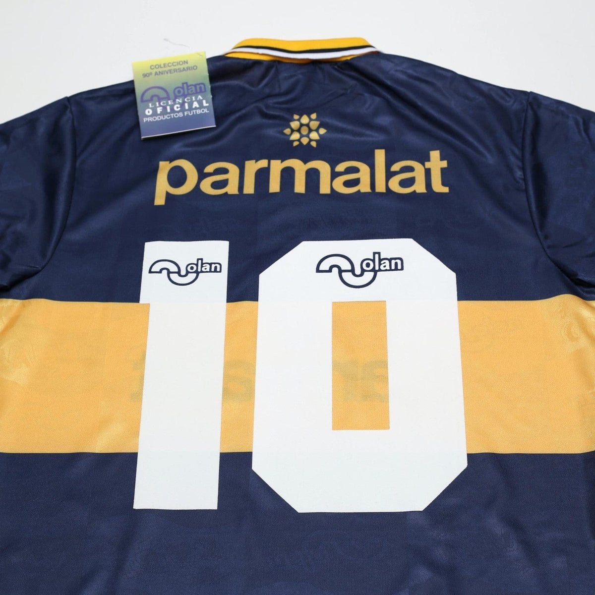 1995/96 Maradona #10 Boca Juniors Olan Reissue Parmalat LS Shirt 40 (M) BNWT