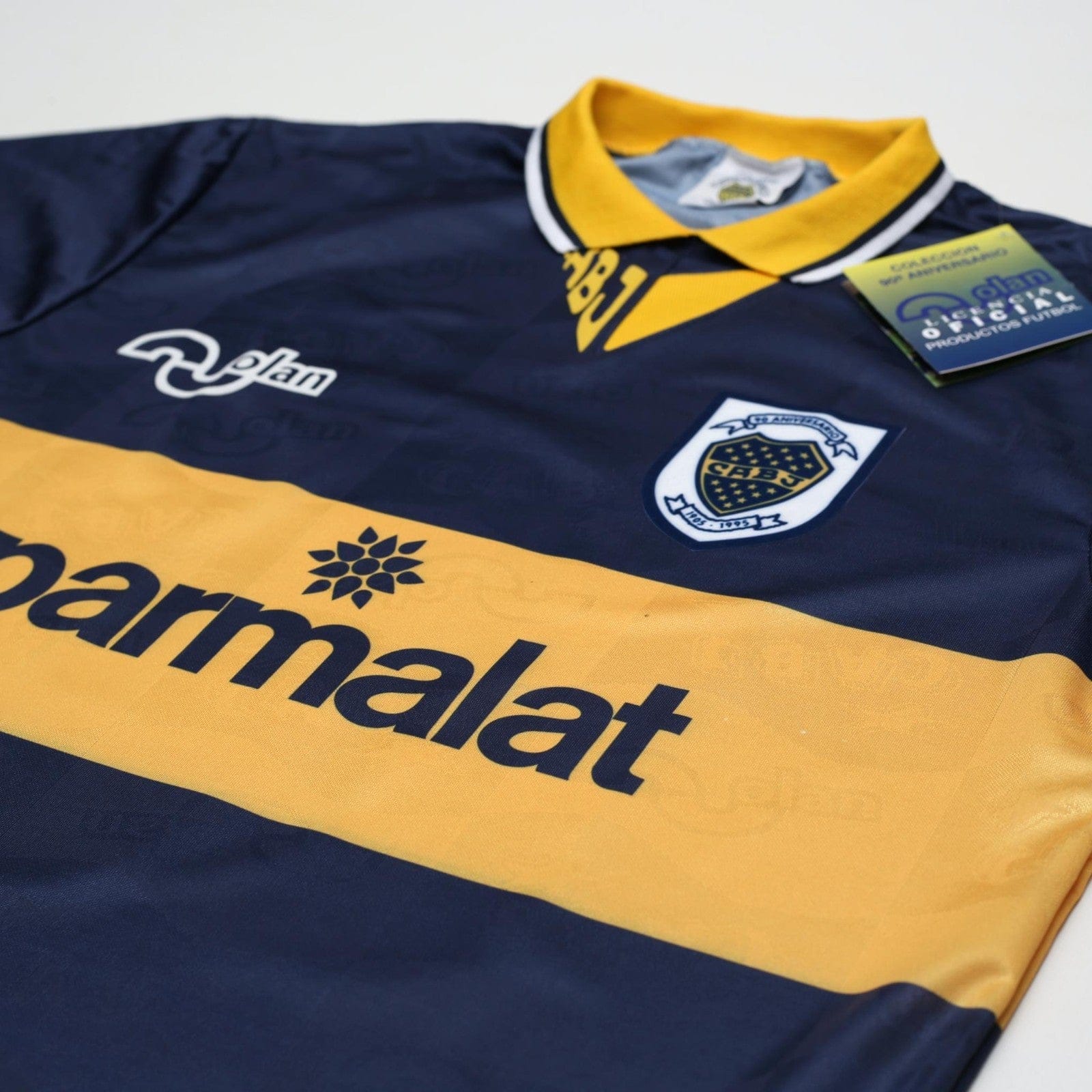 1995/96 Maradona #10 Boca Juniors Olan Reissue Parmalat LS Shirt 40 (M) BNWT