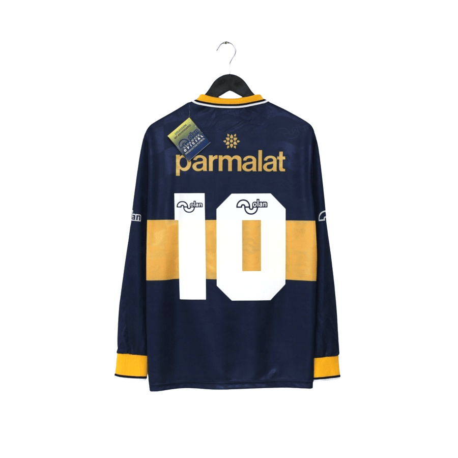 1995/96 Maradona #10 Boca Juniors Olan Reissue Parmalat LS Shirt 40 (M) BNWT