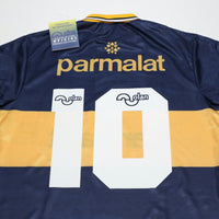 1995/96 Maradona #10 Boca Juniors Olan Reissue Parmalat LS Shirt 42 (L) BNWT