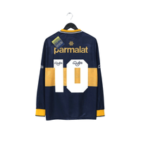 1995/96 Maradona #10 Boca Juniors Olan Reissue Parmalat LS Shirt 44 (XL) BNWT