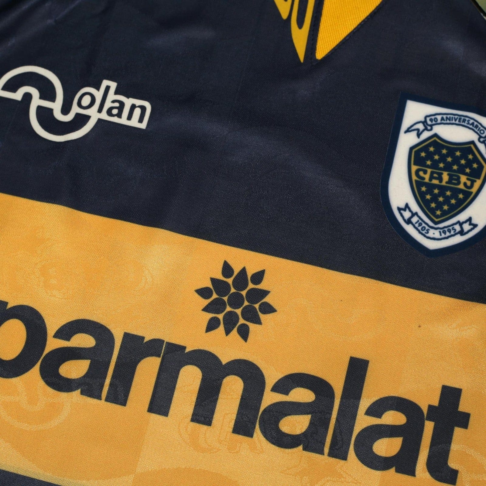 1995/96 Maradona #10 Boca Juniors Olan Reissue Parmalat LS Shirt 44 (XL) BNWT