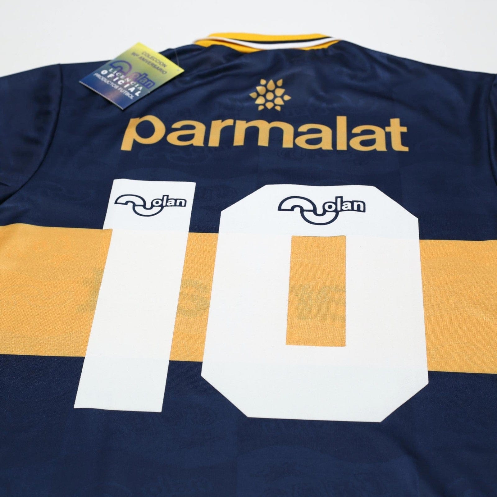 1995/96 Maradona #10 Boca Juniors Olan Reissue Parmalat SS Shirt 42 (L) BNWT