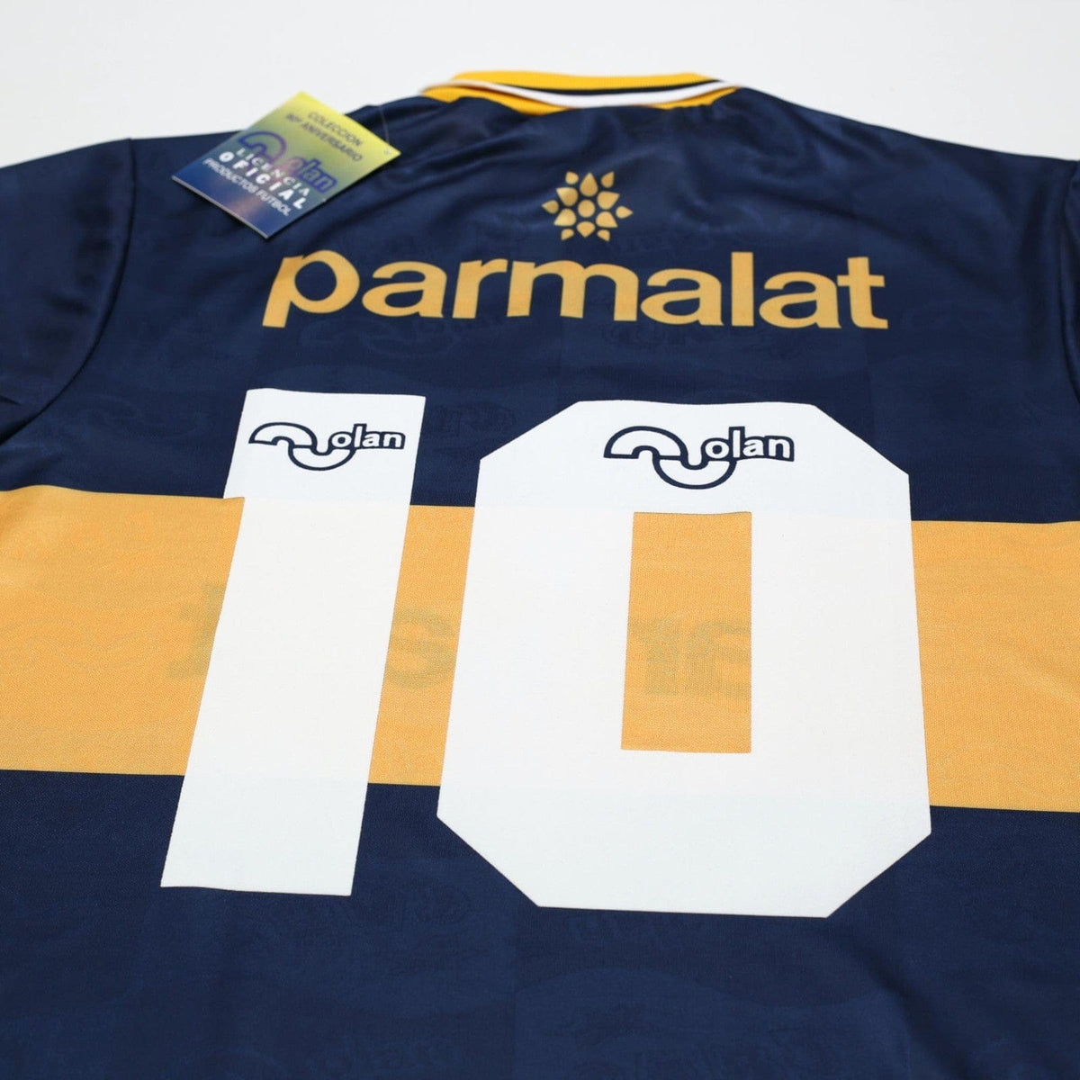 1995/96 Maradona #10 Boca Juniors Olan Reissue Parmalat SS Shirt 42 (L) BNWT