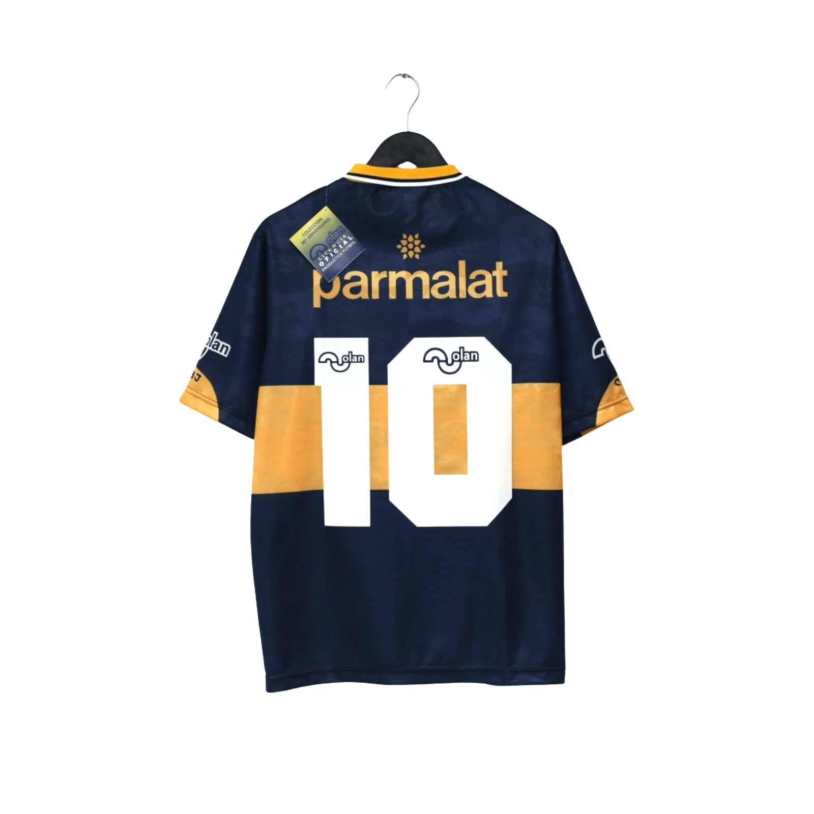 1995/96 Maradona #10 Boca Juniors Olan Reissue Parmalat SS Shirt 44 (XL) BNWT