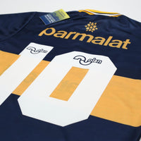 1995/96 Maradona #10 Boca Juniors Olan Reissue Parmalat SS Shirt 44 (XL) BNWT