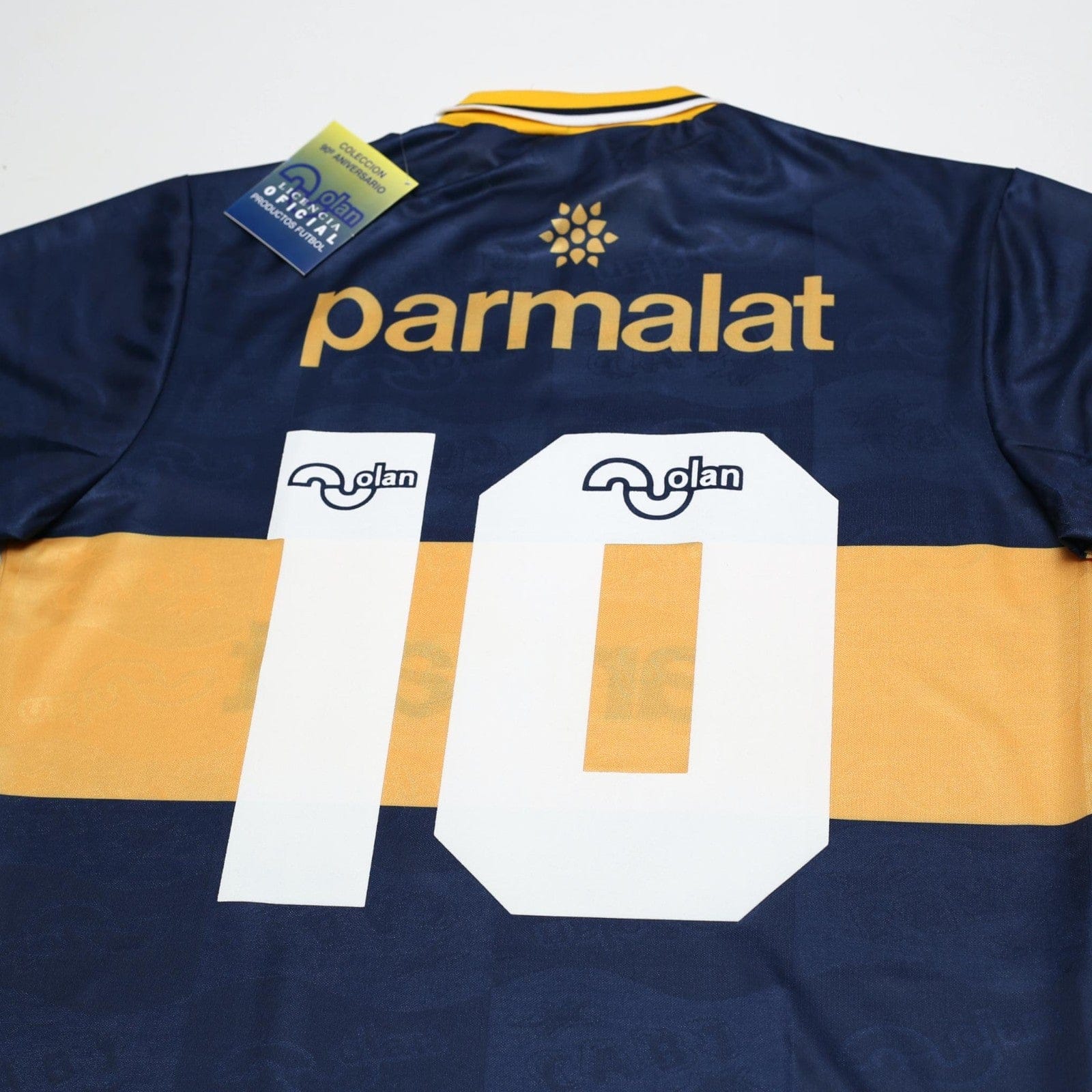1995/96 Maradona #10 Boca Juniors Olan Reissue Parmalat SS Shirt 44 (XL) BNWT