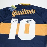 1995/96 Maradona #10 Boca Juniors Olan Reissue Quilmes LS Shirt 40 (M) BNWT