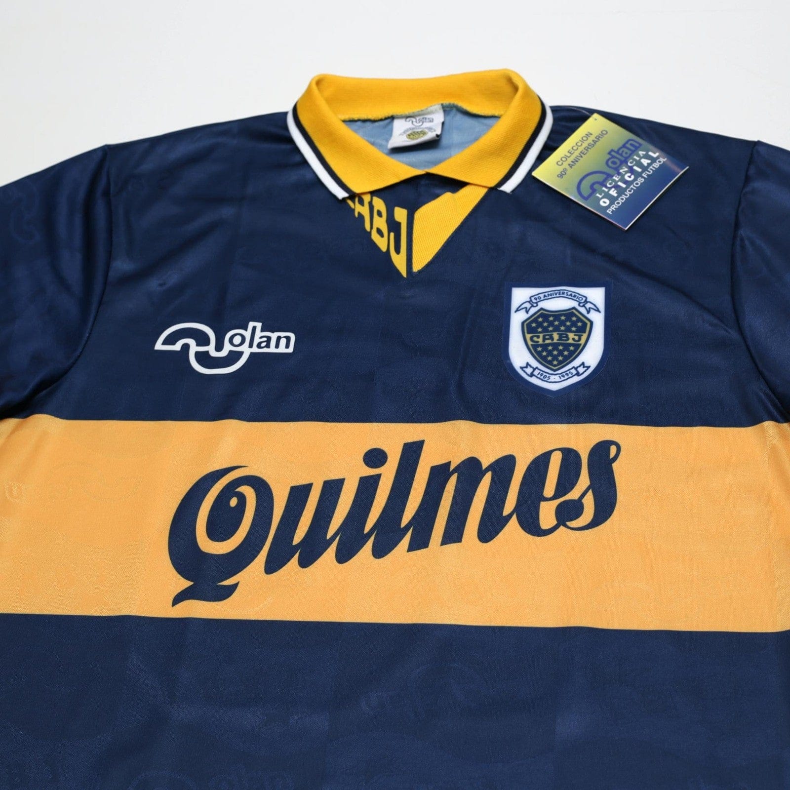 1995/96 Maradona #10 Boca Juniors Olan Reissue Quilmes LS Shirt 40 (M) BNWT