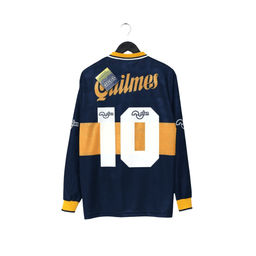 1995/96 Maradona #10 Boca Juniors Olan Reissue Quilmes LS Shirt 40 (M) BNWT