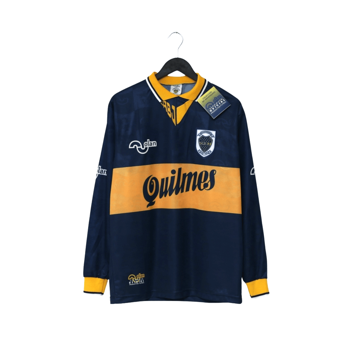 1995/96 Maradona #10 Boca Juniors Olan Reissue Quilmes LS Shirt 44 (XL) BNWT