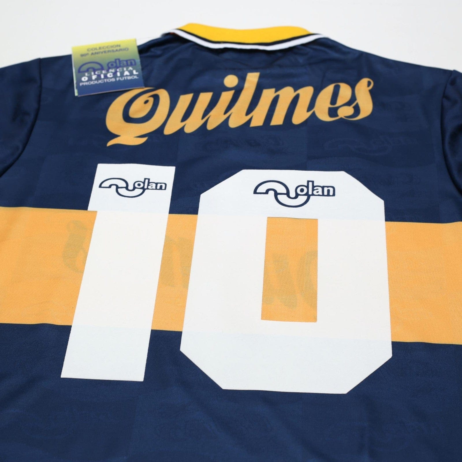 1995/96 Maradona #10 Boca Juniors Olan Reissue Quilmes SS Shirt 42 (L) BNWT