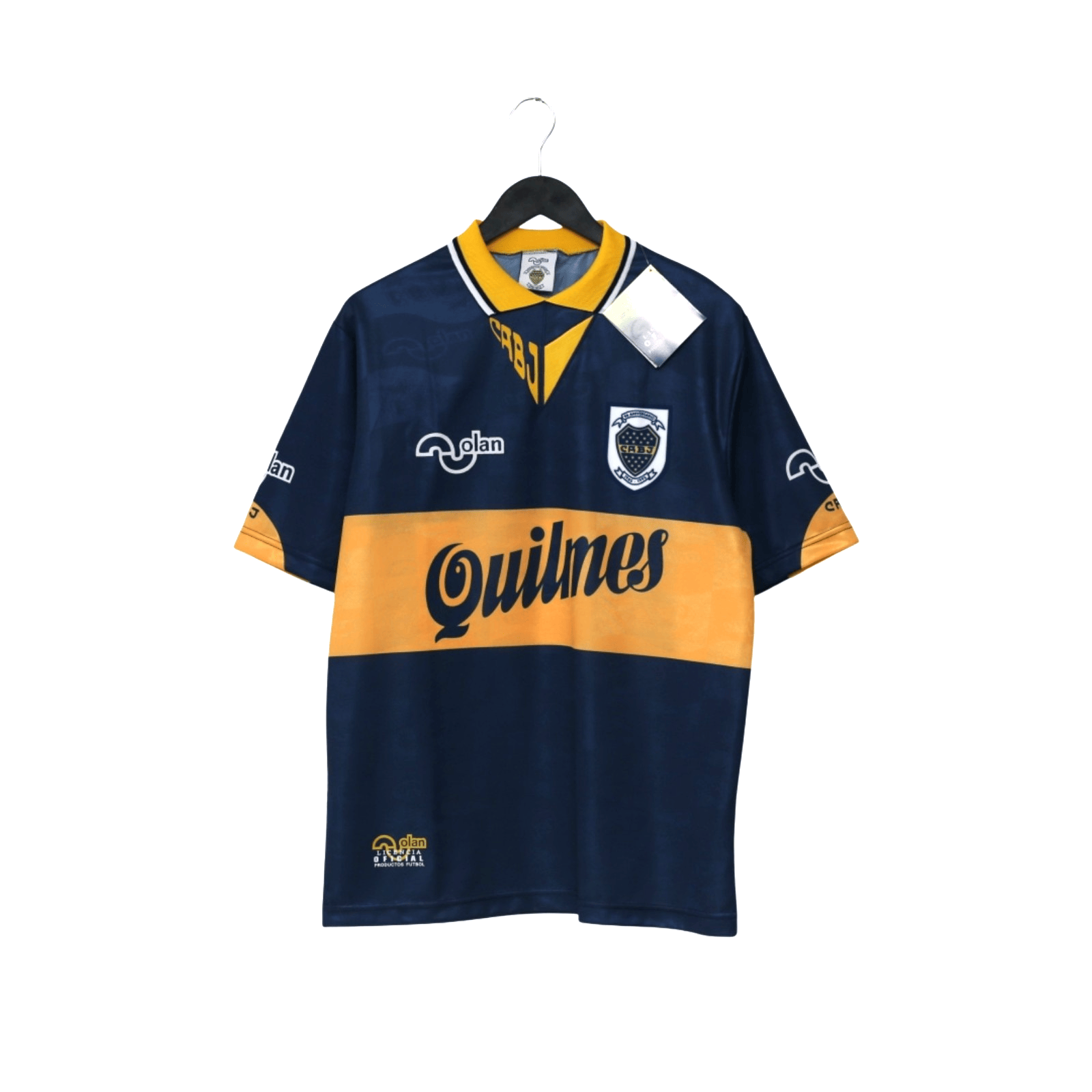 1995/96 Maradona #10 Boca Juniors Olan Reissue Quilmes SS Shirt 42 (L) BNWT