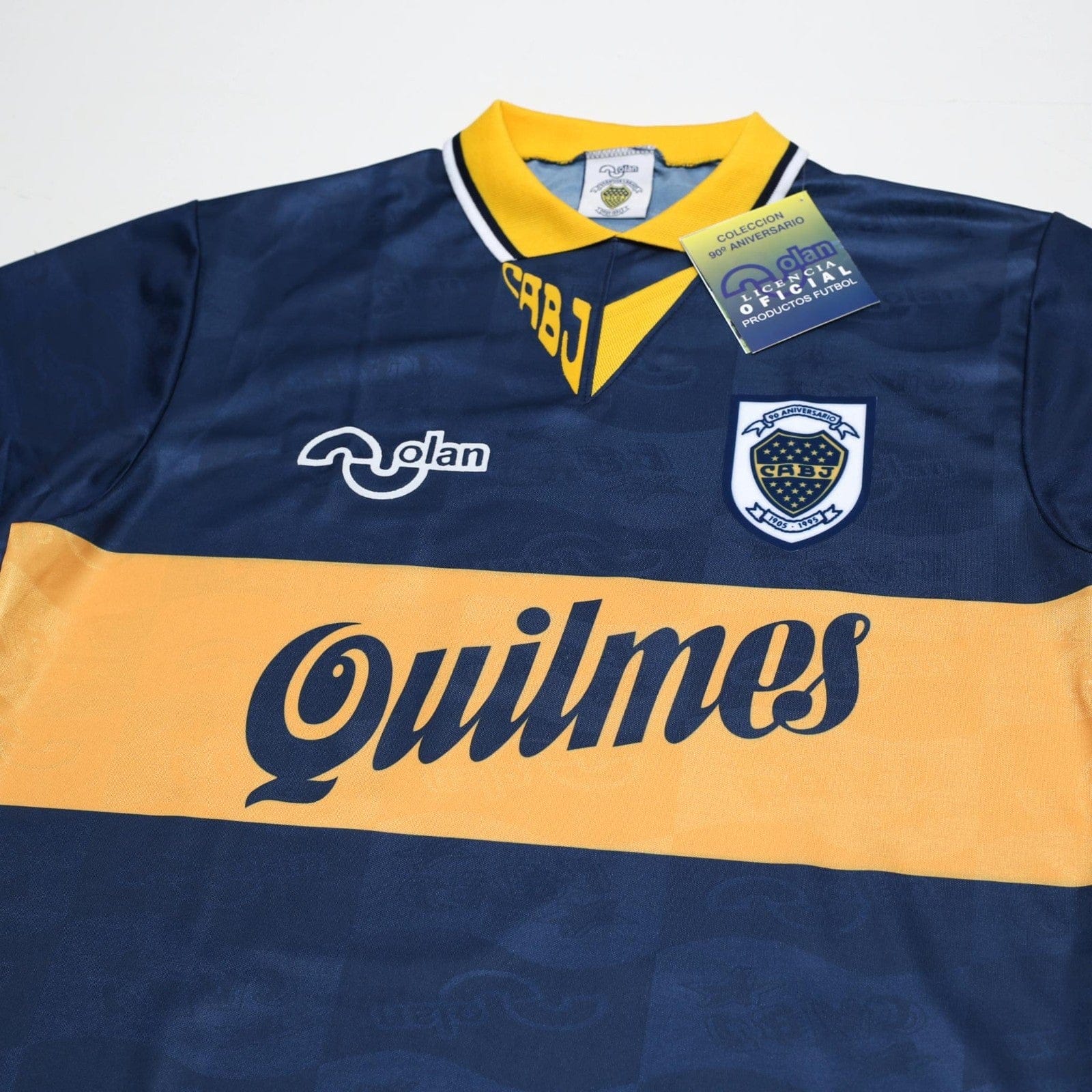 1995/96 Maradona #10 Boca Juniors Olan Reissue Quilmes SS Shirt 42 (L) BNWT