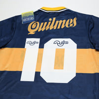 1995/96 Maradona #10 Boca Juniors Olan Reissue Quilmes SS Shirt 44 (XL) BNWT