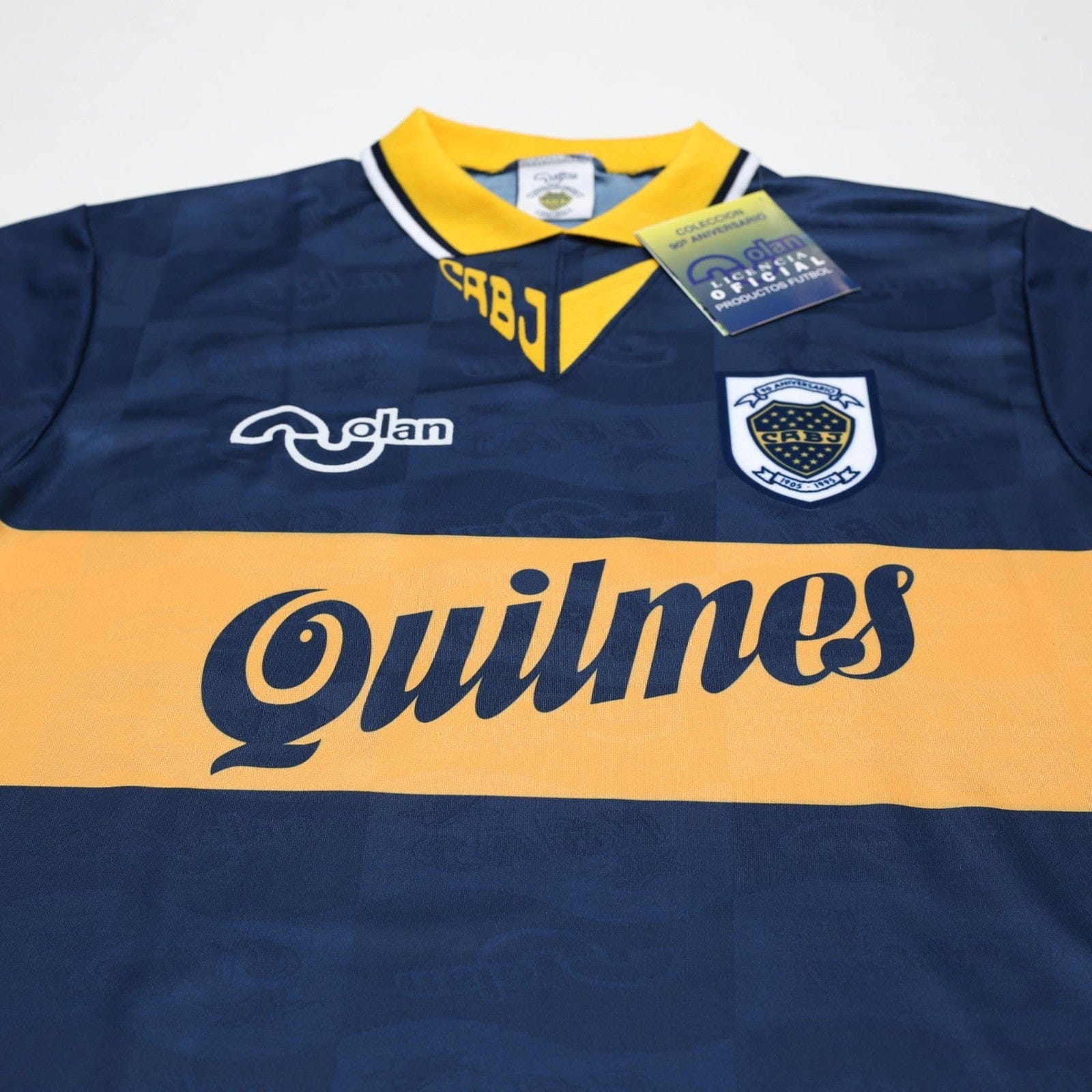 1995/96 Maradona #10 Boca Juniors Olan Reissue Quilmes SS Shirt 44 (XL) BNWT